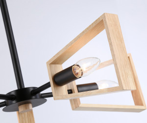 TR80495/5 BK/LW черный/светлое дерево E14/5 max 60W D620*430