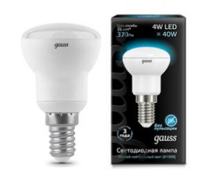 Лампа Gauss LED Reflector R39 E14 4W 4100K 1/10/100