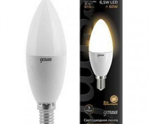 Лампа Gauss LED Candle E14 6.5W 2700К 1/10/100