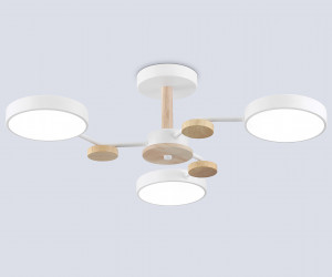 FL4855/3 WH/WD белый/дерево 54W 3000-6000K D660*170 (без ПДУ)