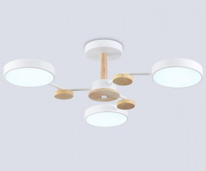 FL4855/3 WH/WD белый/дерево 54W 3000-6000K D660*170 (без ПДУ)