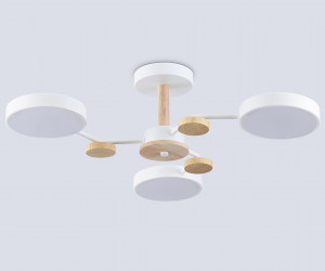 FL4855/3 WH/WD белый/дерево 54W 3000-6000K D660*170 (без ПДУ)