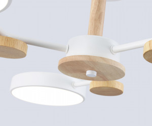 FL4855/3 WH/WD белый/дерево 54W 3000-6000K D660*170 (без ПДУ)