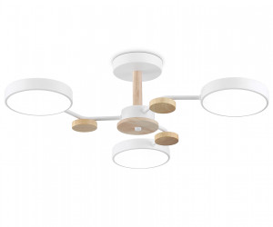 FL4855/3 WH/WD белый/дерево 54W 3000-6000K D660*170 (без ПДУ)