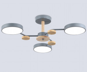 FL4856/3 GR/WD серый/дерево 54W 3000-6000K D660*170 (без ПДУ)