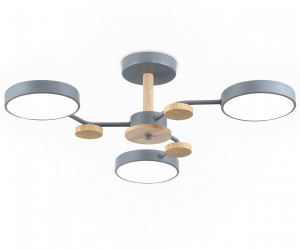 FL4856/3 GR/WD серый/дерево 54W 3000-6000K D660*170 (без ПДУ)