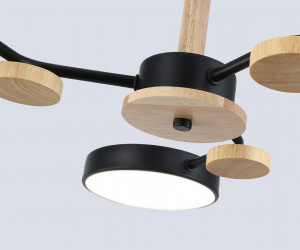 FL4857/3 BK/WD черный/дерево 54W 3000-6000K D660*170 (без ПДУ)