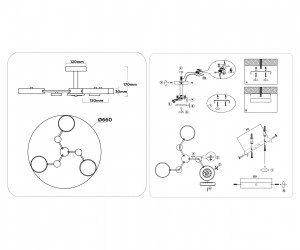 FL4857/3 BK/WD черный/дерево 54W 3000-6000K D660*170 (без ПДУ)
