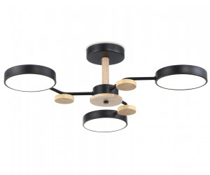 FL4857/3 BK/WD черный/дерево 54W 3000-6000K D660*170 (без ПДУ)