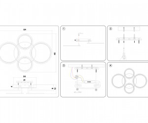 FA416/2+2 GD золото 60W 640*460*120 (ПДУ РАДИО 2.4G)