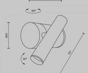 Настенный светильник (бра) Maytoni MOD433WL-L3B3K1