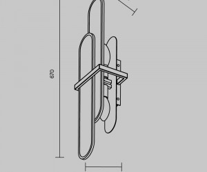 Настенный светильник (бра) Maytoni MOD099WL-02G1