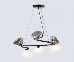 LH15003/6 BK/FR/SM черный/белый матовый/дымчатый G9*6 max 40W D630*1150