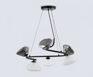 LH15003/6 BK/FR/SM черный/белый матовый/дымчатый G9*6 max 40W D630*1150