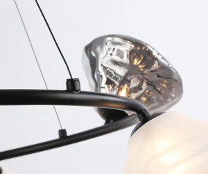 LH15003/6 BK/FR/SM черный/белый матовый/дымчатый G9*6 max 40W D630*1150