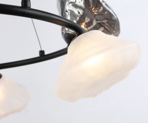 LH15003/6 BK/FR/SM черный/белый матовый/дымчатый G9*6 max 40W D630*1150