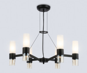 LH55104/6 BK/FR/TI черный/белый матовый/янтарь E14*6 max 40W D650*1080