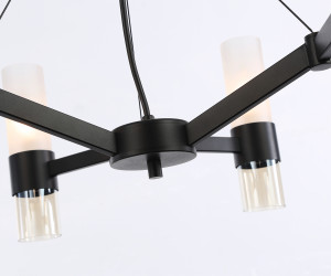 LH55104/6 BK/FR/TI черный/белый матовый/янтарь E14*6 max 40W D650*1080