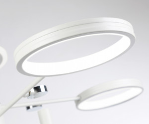 FL51648/4+4 WH/CH белый/хром 98W 3000K-6400K D910*340 (ПДУ ИК)