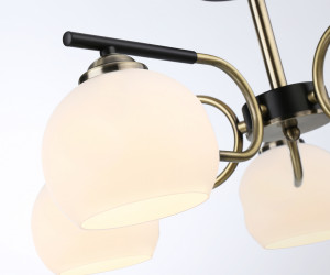 TR303312/5 BK/SB/FR черный/бронза/белый матовый E27*5 max 60W D560*250