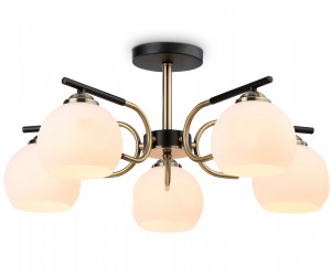 TR303312/5 BK/SB/FR черный/бронза/белый матовый E27*5 max 60W D560*250