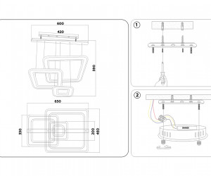 FA4329/3 WH белый 3000K/4200K/6400K 154W 650*460*590 (ПДУ РАДИО 2.4G)