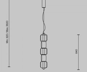 Подвесной светильник Maytoni MOD381PL-L30B3K