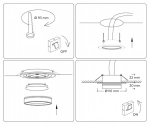 TN5240 WH белый GX53 D110*42