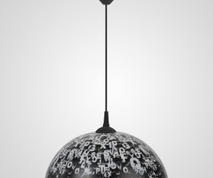 Подвесной светильник PL-004-1P-400 BK+WT 000030835