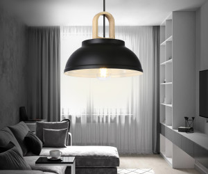 TR8192 BK/LW черный/светлое дерево E27 max 40W D290*900