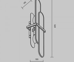 Настенный светильник (бра) Maytoni MOD099WL-02G2