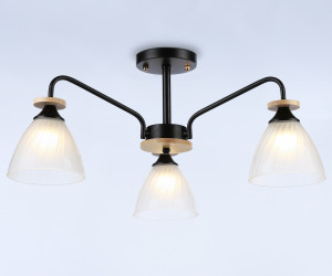 TR9564/3 BK/FR черный/белый матовый E27/3 max 40W D620*250