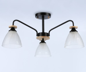 TR9564/3 BK/FR черный/белый матовый E27/3 max 40W D620*250