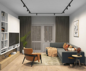 TR1002-BK Шинопровод однофазный, 2 м, черный, заглушки в комплекте