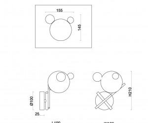 Настенный светильник (бра) Freya FR5374WL-01BS