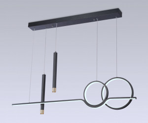 FL5394/5 BK черный 3000K/4200K/6400K+4200K 62W 1000*75*1200 (ПДУ ИК)