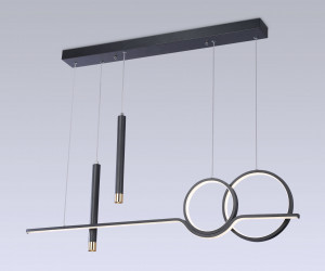 FL5394/5 BK черный 3000K/4200K/6400K+4200K 62W 1000*75*1200 (ПДУ ИК)