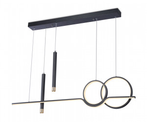 FL5394/5 BK черный 3000K/4200K/6400K+4200K 62W 1000*75*1200 (ПДУ ИК)