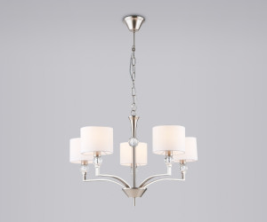 LH71121/5 SN/WH никель/белый E14/5 max 40W D660*880