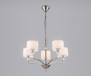 LH71121/5 SN/WH никель/белый E14/5 max 40W D660*880