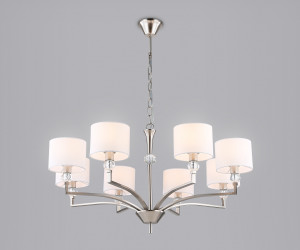 LH71123/8 SN/WH никель/белый E14/8 max 40W D840*880