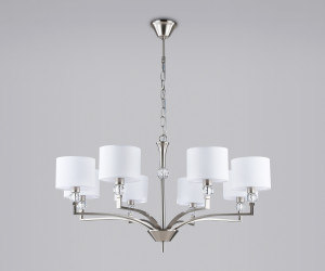 LH71123/8 SN/WH никель/белый E14/8 max 40W D840*880