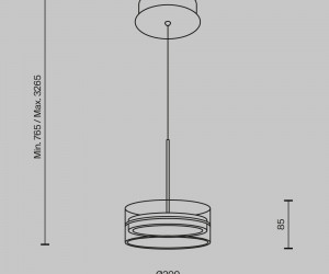 Подвесной светильник Maytoni MOD348PL-L14BBS3K