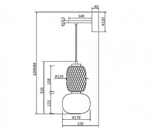 Настенный светильник (бра) Maytoni MOD267WL-L18CH3K