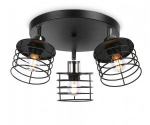 TR8092/3 BK/CH черный/хром E27*3 max 40W D372*190