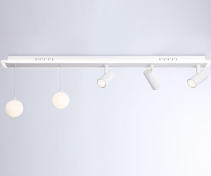 FL66201/1+5 WH белый 67W 3000K-6400K+G9/2 1000*100*400 (ПДУ ИК)