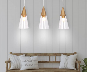 TR3669/3 BS/CL латунь/прозрачный E14/3 max 40W 590*120*850