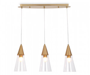 TR3669/3 BS/CL латунь/прозрачный E14/3 max 40W 590*120*850