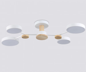 FL4858/4 WH/WD белый/дерево 60W 3000-6000K 700*400*120 (без ПДУ)