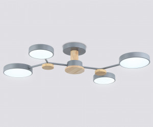 FL4859/4 GR/WD серый/дерево 60W 3000-6000K 700*400*120 (без ПДУ)